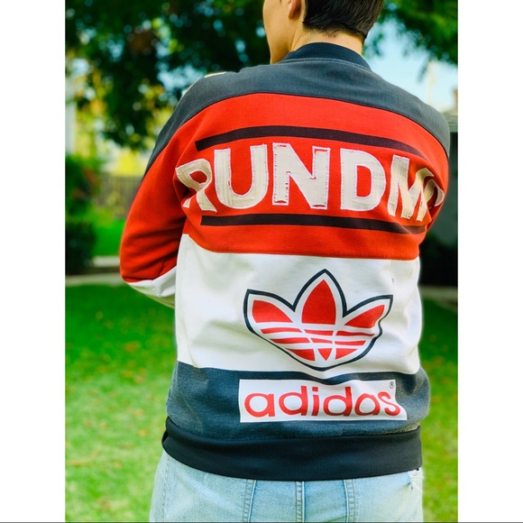 Vtg 1986 RUN DMC x adidas NY Skyline Sweatshirt - Picture 2 of 8